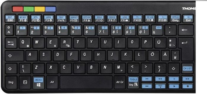 4in1 Universal Smart TV UK Layout Keyboard/Remote Control for Panasonic TVs, Set Top Boxes, Audio, PC