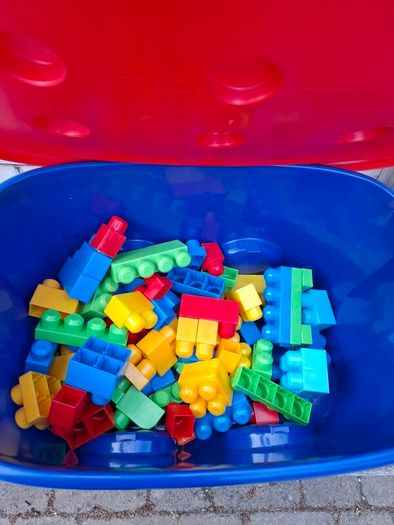Toy box with blocks