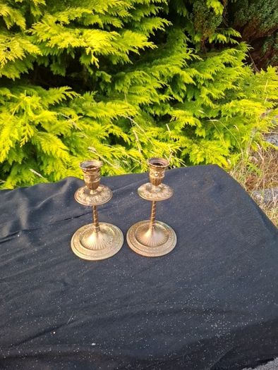 Duo brass candles holder postage possible