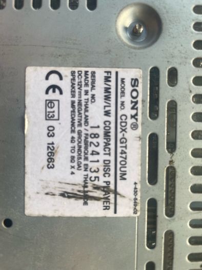 Sony CD player