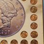 USA United States Lincoln Wheat Penny Cents and Memorial Pennys Framed Beautifly Presented Image 6