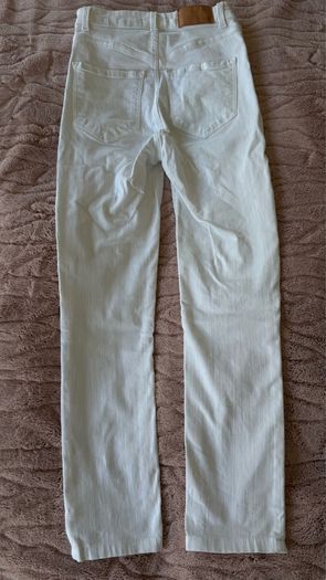 white denim trousers, size 32, Zara