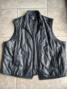 mens leather waistcoat
