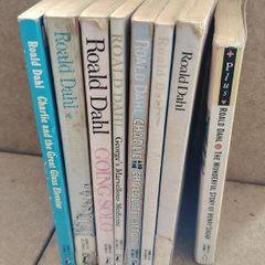 Vintage 1980s Roald Dahl Paperback Collection - 8 Books (Classic Puffin Oval Editions)