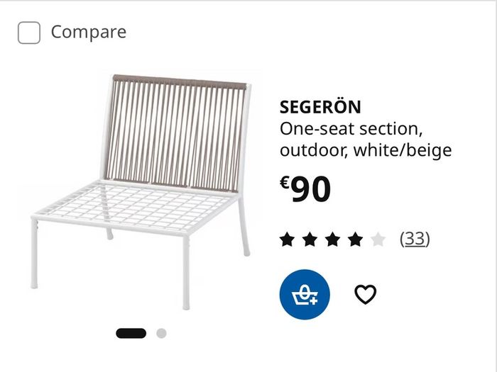Ikea Segeron garden sofa