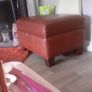 Genuine Italian  Leather  Storage  Foot Stool. Image 2