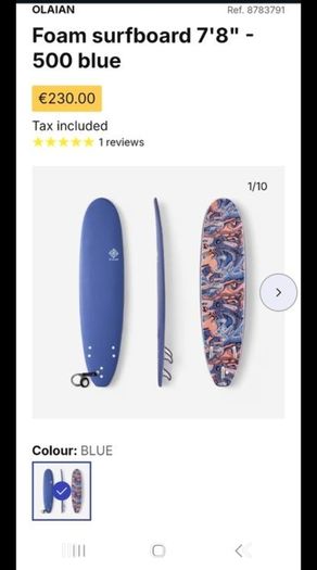 Olaian Foam Surfboard brand new
