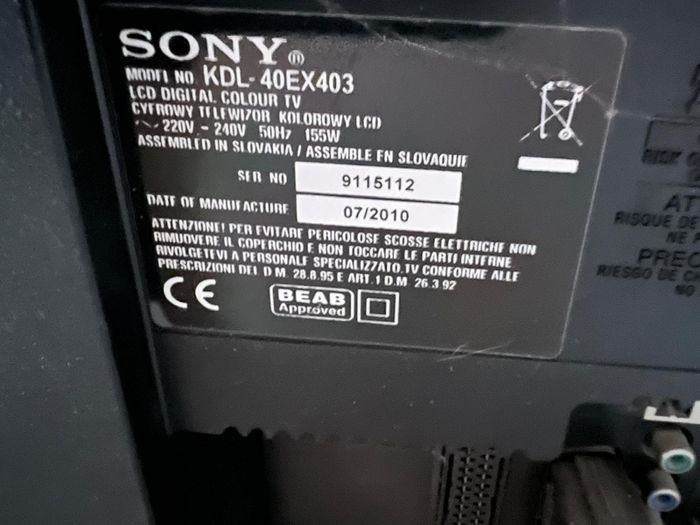 Sony bravia 40