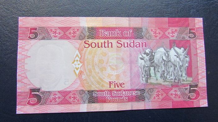 South Sudan.2015.5 Pounds.Uncirculated banknote.