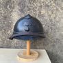 Original WW1 French M15 Adrian Helmet. Infantry Badge. Original paint & liner. Militaria Image 6