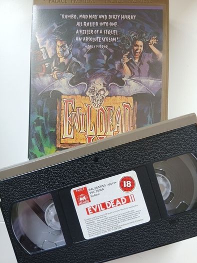 Evil Dead 2 Kiss Your Nerves Goodbye Film On Large Box Rental Version (Not Ex Rental)