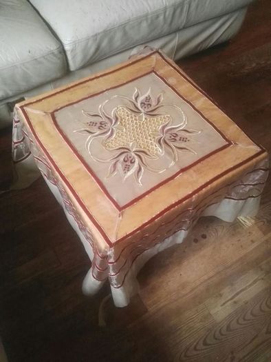 Gold And Wine Tablecloth