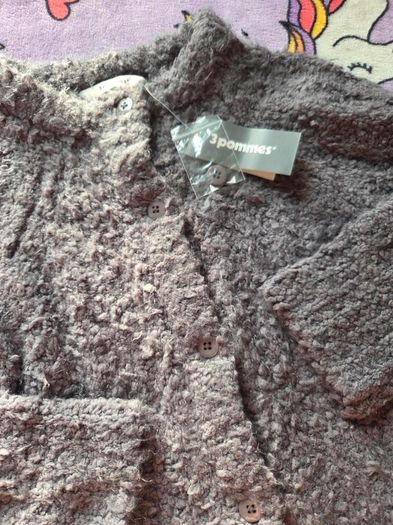 6years, New Girls 3 Pommes Long Cardigan