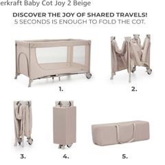 Kinderkraft Baby Cot Joy 2 Beige