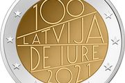 Latvia 2 Euro Commemorative Coin 2021 - De Iure. UNCIRCULATED.