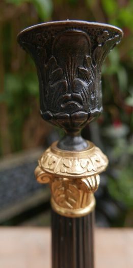 Pair of Ornate Vintage Metal Candlesticks