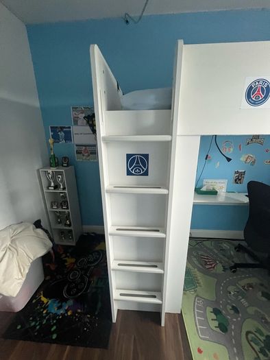 IKEA bunk bed with desk