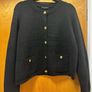 New super soft Dunnes black cardigan with gold buttons Image 2