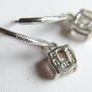 Vintage Sterling Silver 925 Cubic Zirconia Stud Earrings women's Jewelry 2,04g Image 2