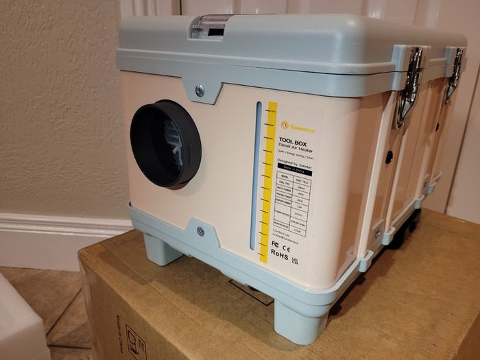 Toolbox style  Diesel / Kerosene Heater with Power Supply, Bluetooth App. Latest 2025/2026 model. Silent Pump.