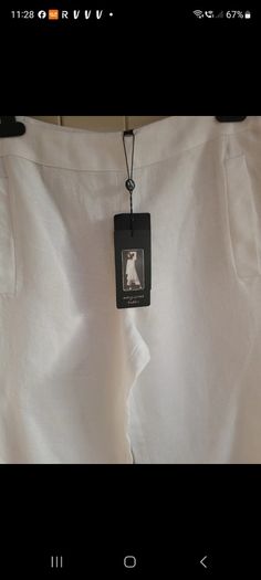 Mary Grant white linen trousers NWT