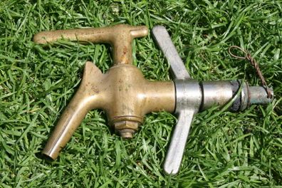 Vintage Heavy Brass Beer Barrel Keg Whisky Cask Tap Breweriana Home Bar Pub