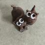Vintage Cat with Kitten Figurine Made by Clay Companions Collectible Figurine Image 2