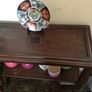 Beautiful 2 tier inlaid wooden side table Image 3