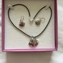 925 Silver Hallmarked Enamelled Pendant/Earring Set Image 3
