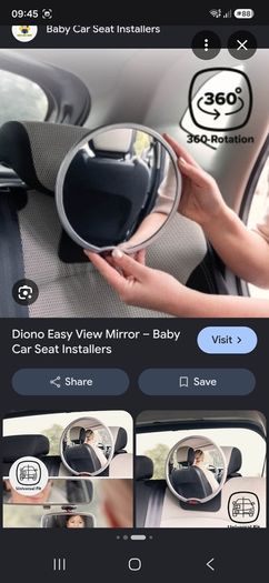 Car seat protector and baby mirror.