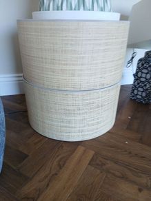 x2 large lighting shades wicker / rattan