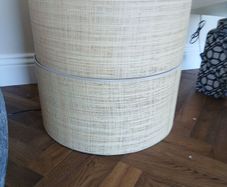 x2 large lighting shades wicker / rattan