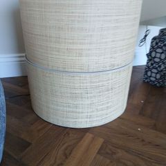 x2 large lighting shades wicker / rattan