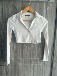 White Crop Top Zara
