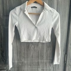 White Crop Top Zara