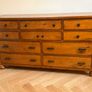 Large solid wood antique style dresser with mirror Image 4