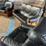 Dark green 3 seater sofa plus 2 matching chairs Image 2