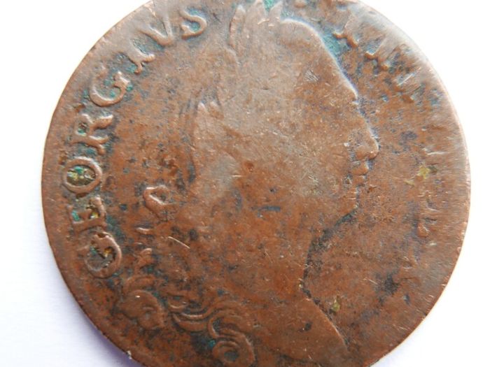 1782 Ireland-Hibernia George III  Halfpenny Nice Example