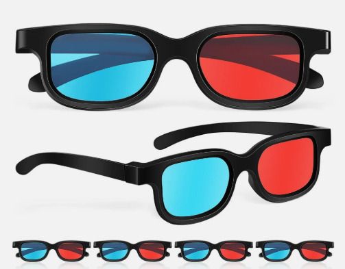 7 Pcs Red/cyan 3d Glasses in New condition