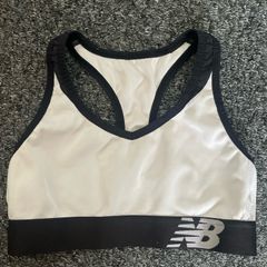 White New Balance Sports Bra Crop Top