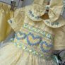 girls hand smock dress kick pants bows and socks Image 6