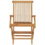 Folding Garden Chairs 2 pcs Solid Teak Wood Image 3