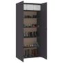 Shoe Cabinet Grey 80X35.5X180 cm Chipboard Image 3