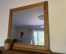 Solid wood free standing mirror