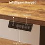 Electric Standing Desk 120 x 60 cm, Height Adjustable Sit Stand Desk with Memory Presets, Home Office Computer Desk, Black Frame with Vintage Brown Top Image 9