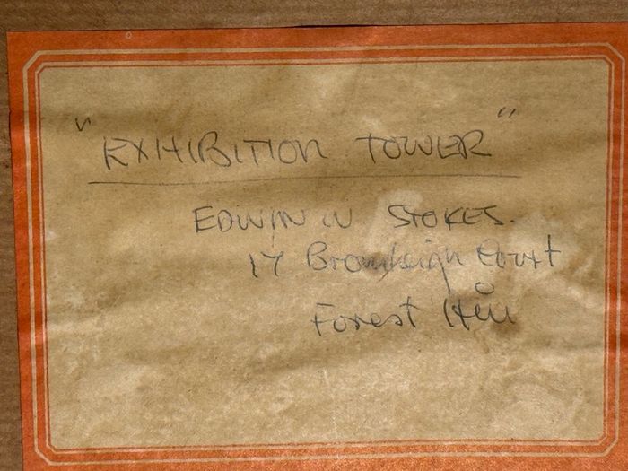 "Exhibition Tower" by Edwin W. Stokes - geometric cubism style