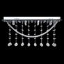 White Ceiling Lamp with Glittering Glass Crystal Beads 8 x G9 29 cm Image 2