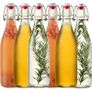 Glass Bottles with Stoppers,6PCS 500ml Clear Glass Bottles Image 2