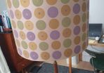 Mid-century Patterned Fabric Light Shade