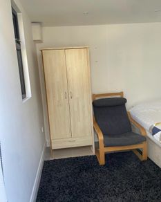 single bed, wardrobe and chair - collection 24th Sunday evening
